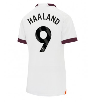 Lacne Ženy Futbalové dres Manchester City Erling Haaland #9 2023-24 Krátky Rukáv - Preč